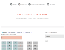 Tablet Screenshot of free-onlinecalculator.com